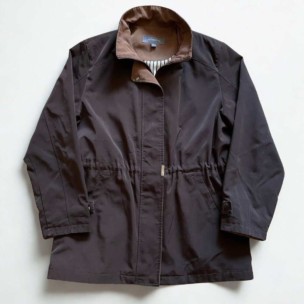 Liz Claiborne Vintage Brown Utility Jacket Women's Large - Collared